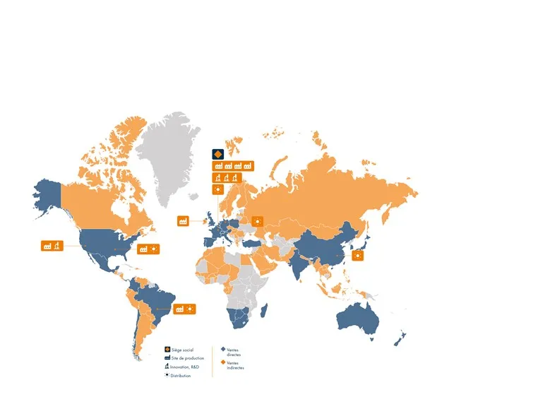 Nous sommes présents sur les cinq continents